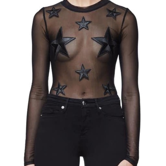 star mesh bodysuit